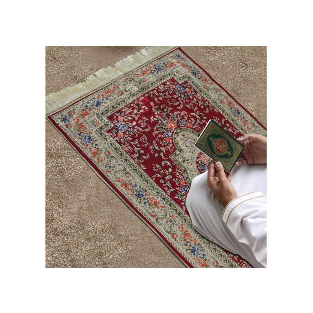 Sundus Al-Madina Prayer Mat with Anti-Slip Base – Elegant & Durable Sundus Al-Madina Prayer Mat with Anti-Slip Base – Elegant & Durable